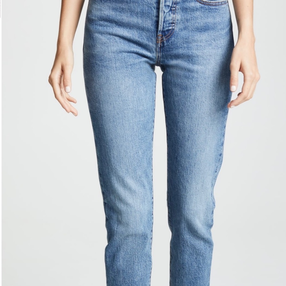 Levis Premium High Rise Wedgie  Button Fly Ankle Jeans, Size 23